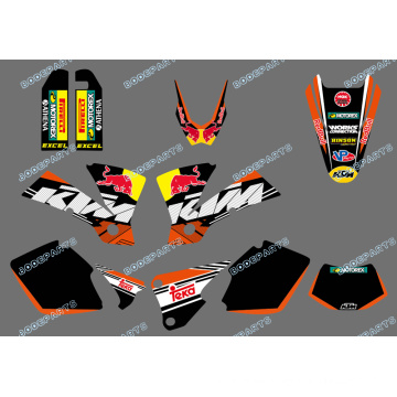 New Style (0422 Bull) Team Graphics &amp; Backgrounds Decals für Ktm Exc 125/200/250/300/400/450/525 2003